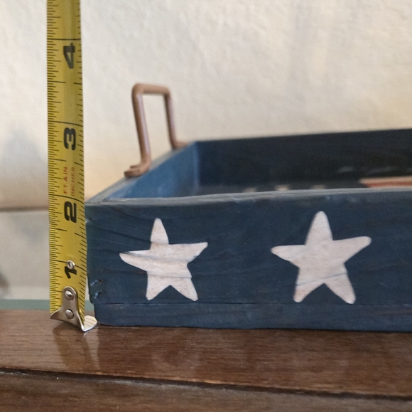 Rustic American Flag Patriotic Serving Tray - Picture 8 of 9